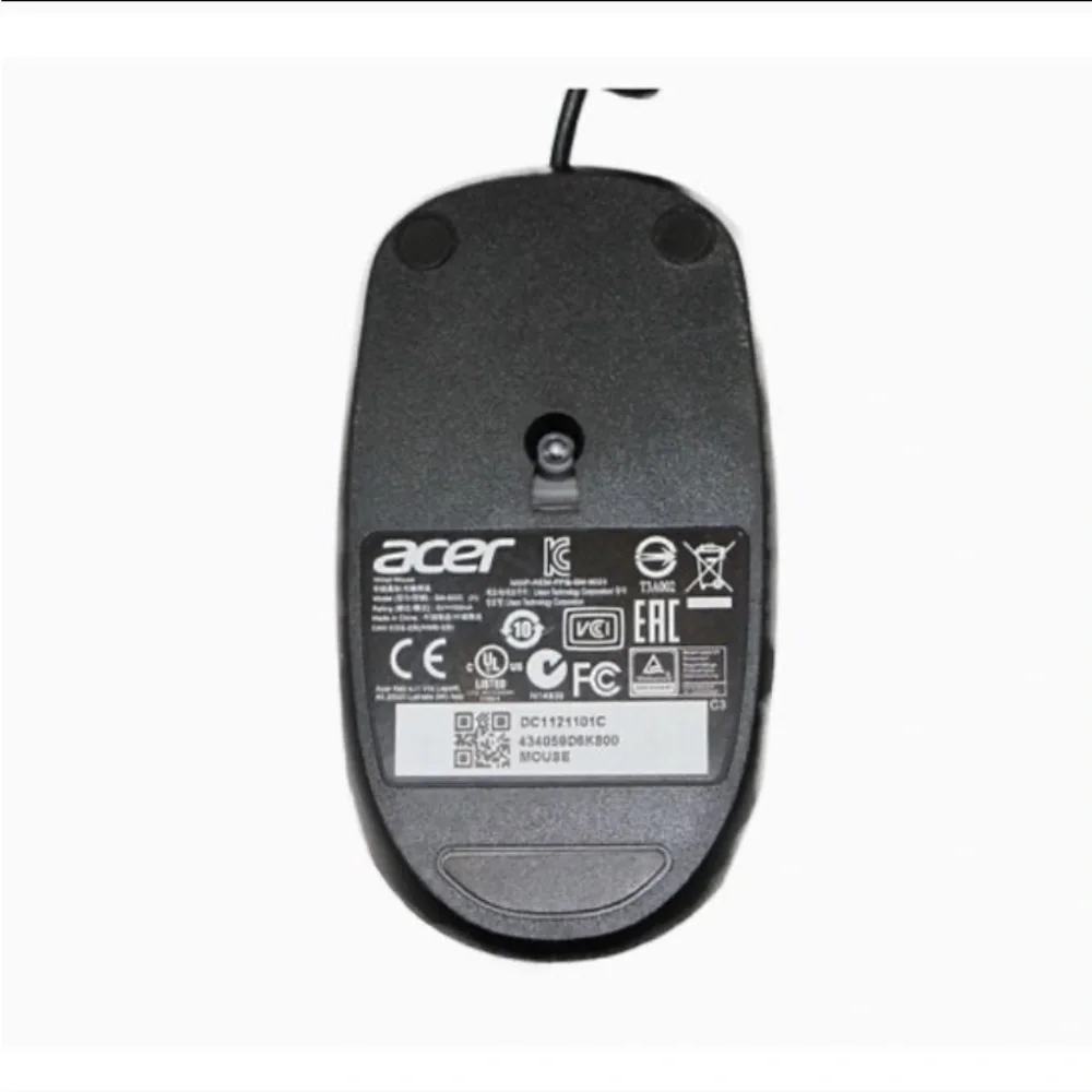 New! “Acer” Genuine Optical Wired USB 2 Button PC Computer Mouse. # DC1121101C.